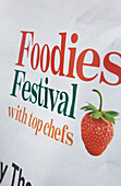 Lebensmittel-Festival-Plakat Brighton Sussex England UK