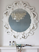 Ornate mirror and jewellery in London home UK