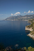 View of the Amalfi coastline in South West Italy