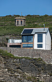 New build on coastal hillside Cornwall UK