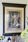 Framed portrait of Napoleon le Grand in Surrey cottage UK