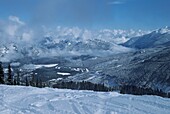 Snowy landscapes in the Whistler resort Canada