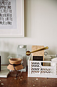 Coffee accessories on a worktop in the kitchen