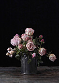 Roses in a vintage vase