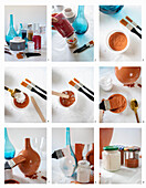 Selbstgemachte Kreidefarbe, Anleitung zum Vasenbemalen