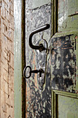 Vintage grüne Tür (Detail)
