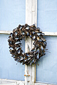 DIY wreath made from mussels