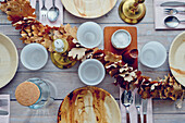 Place setting with autumn decoration