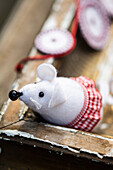 Country Christmas mouse decoration
