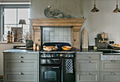 Country kitchen with antique oven