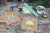 DIY Christmas cards with deer motifs