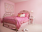 Pink Bedroom Interior, Seattle, Washington, USA