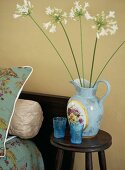 Vase on bedside table