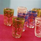 Several colourful drinking glasses