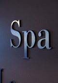 The word SPA on a wall