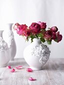 Roses in ceramic vase