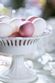 White and pink eggs