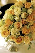 Beautiful Arrangement with Peach and White Roses