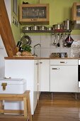 Modern kitchen with white units