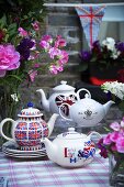 Various teapot with the Union flag