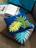 Scatter cushions with appliqu