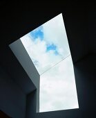 Modern architecture with skylight and view of sky