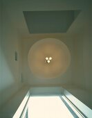 View of ceiling lamp from below