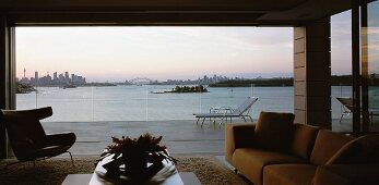 Modern veranda with panoramic view