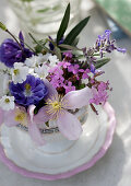 Teacup of summer flowers
