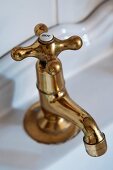 Vintage brass bath tap