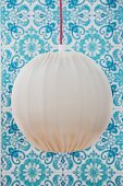 Hand-crafted pendant lamp with white lampshade