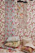 Mixture of fabrics in classic rose patterns