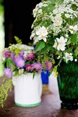 Vase of garden flowers