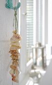 A chain of shells as maritime wall decoration
