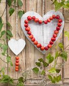 Heart-shaped wreath of crab apples