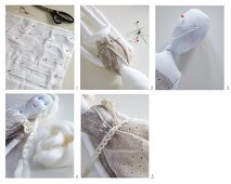 Hand-crafting angel rag doll