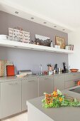 Modern kitchen in shades of grey