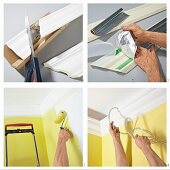 Instructions for making stucco moulding with integrated rope lights for indirect lighting