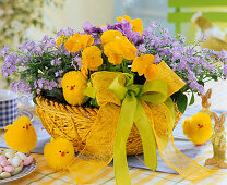 Plant yellow basket