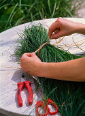 Decorated grass pigtail