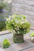 Tea Herb bouquet in leaves Vase