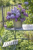 Lush bouquet of different syringa (lilac)