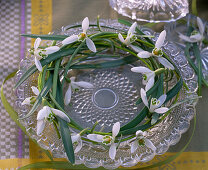 Snowdrop wreath with rattan