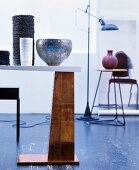 Various pieces of furniture and accessories arranged artistically