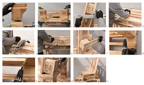 Instructions for making a chair from pallets