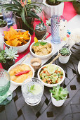 Table set with Mexican specialities