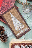 Christmas cards with paper doily design