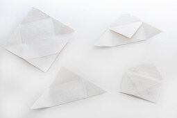 Folding paper into and envelope