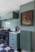 A 1930s Art Deco-style kitchen