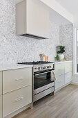 Modern kitchen in shades of grey